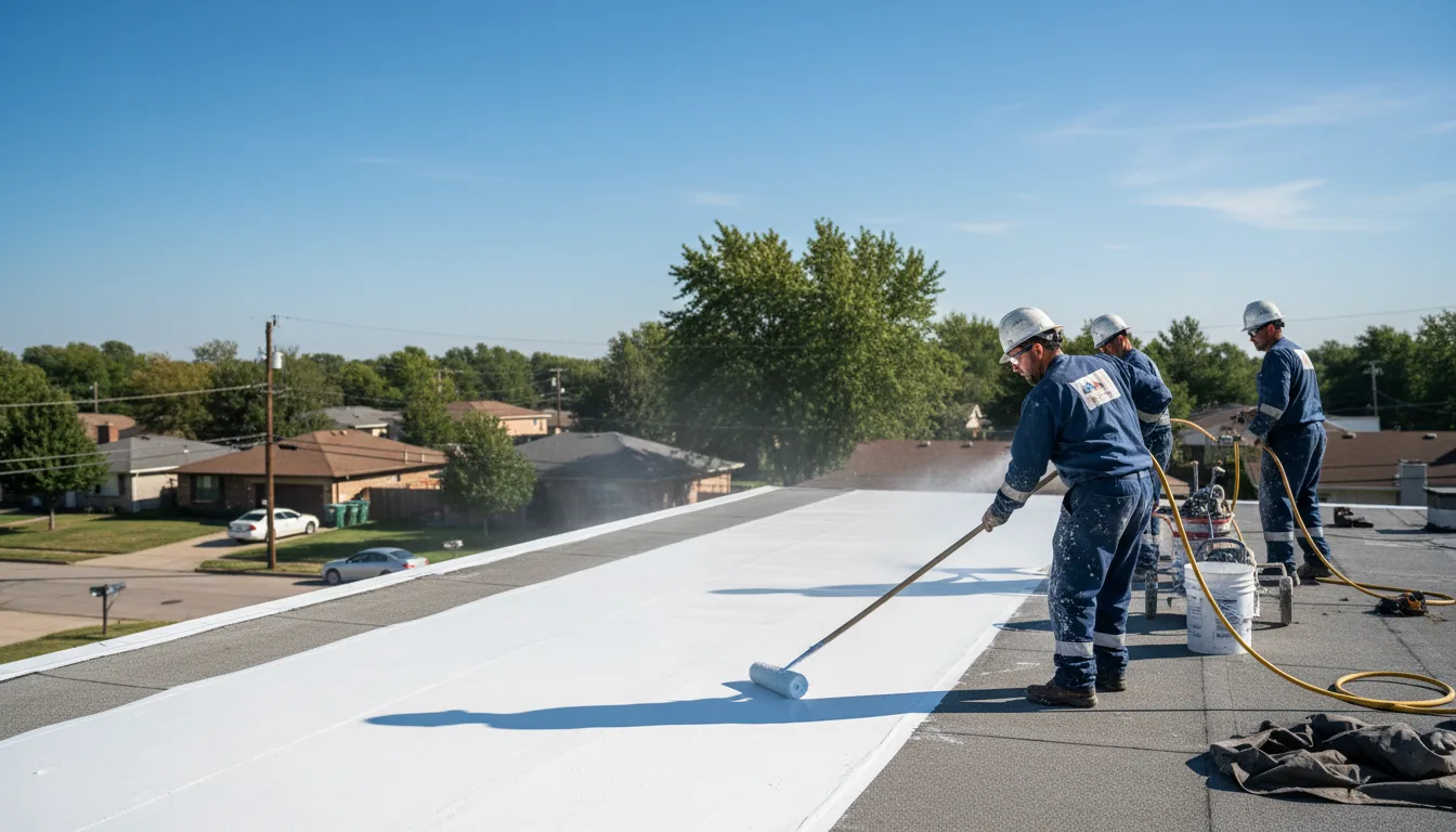 Commercial roof coating in Alvord, TX near me